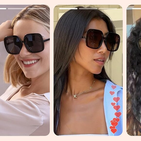 NIB-Miyya Oversized Polarized Retro Sunglasses for Women - Picture 4 of 5